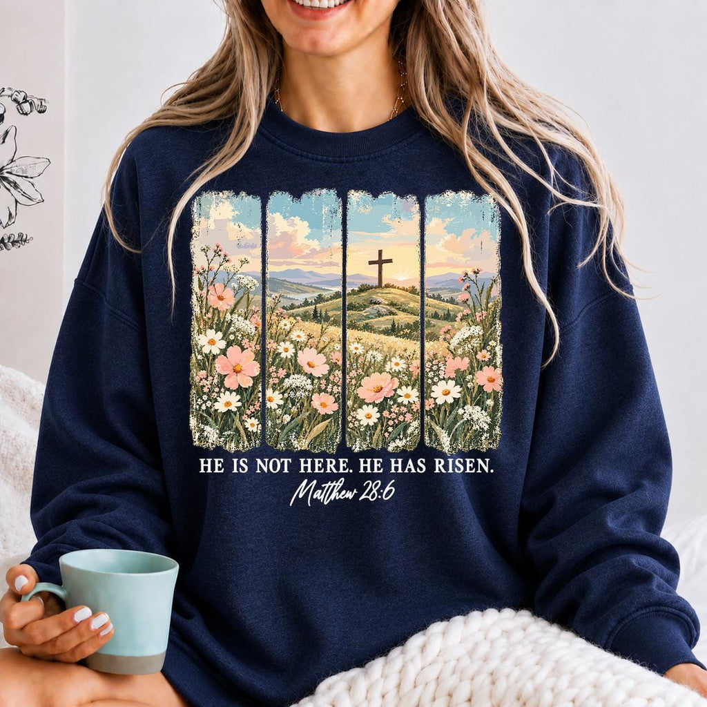 He is not here, he has risen shirt, easter shirt, Christian Shirt