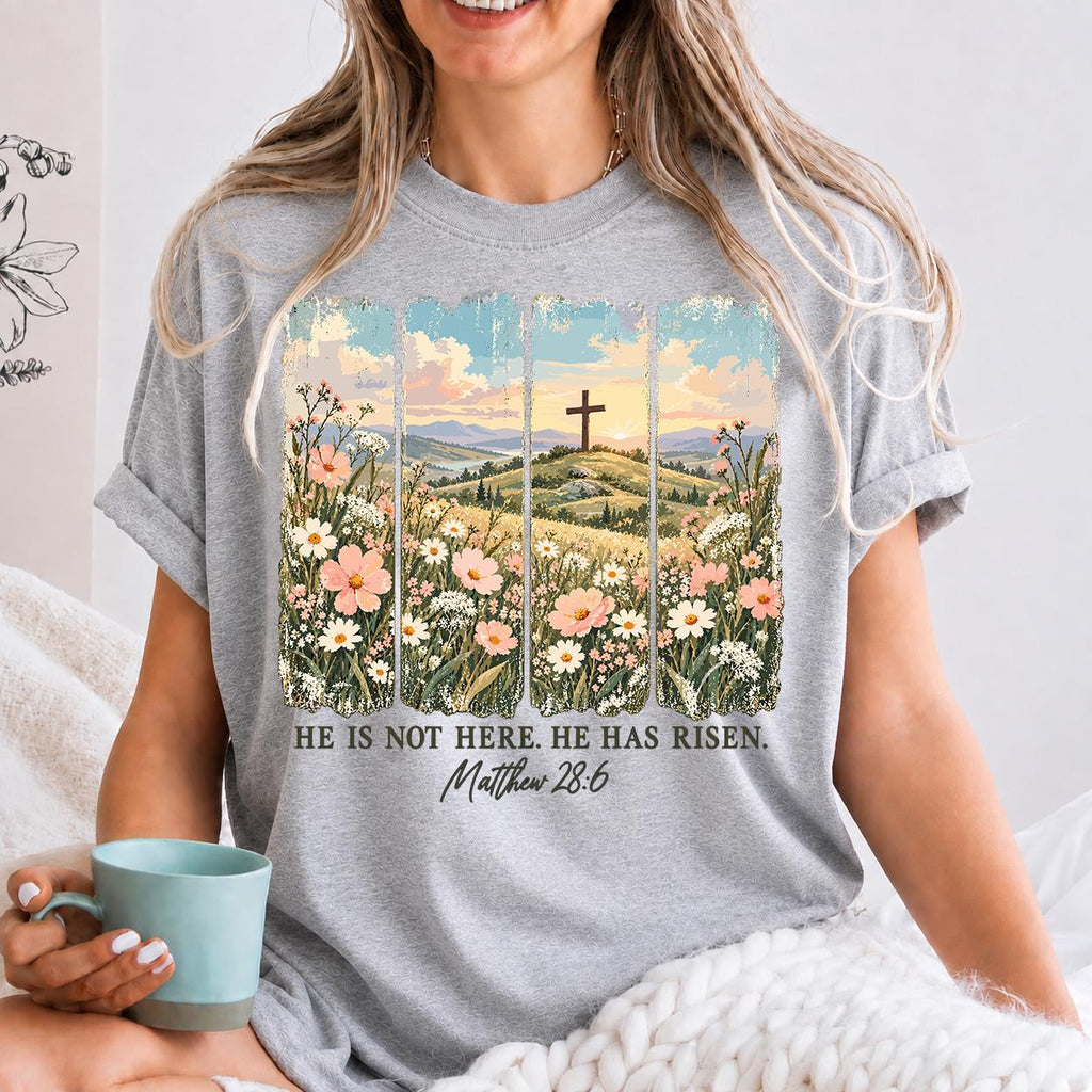 He is not here, he has risen shirt, easter shirt, Christian Shirt
