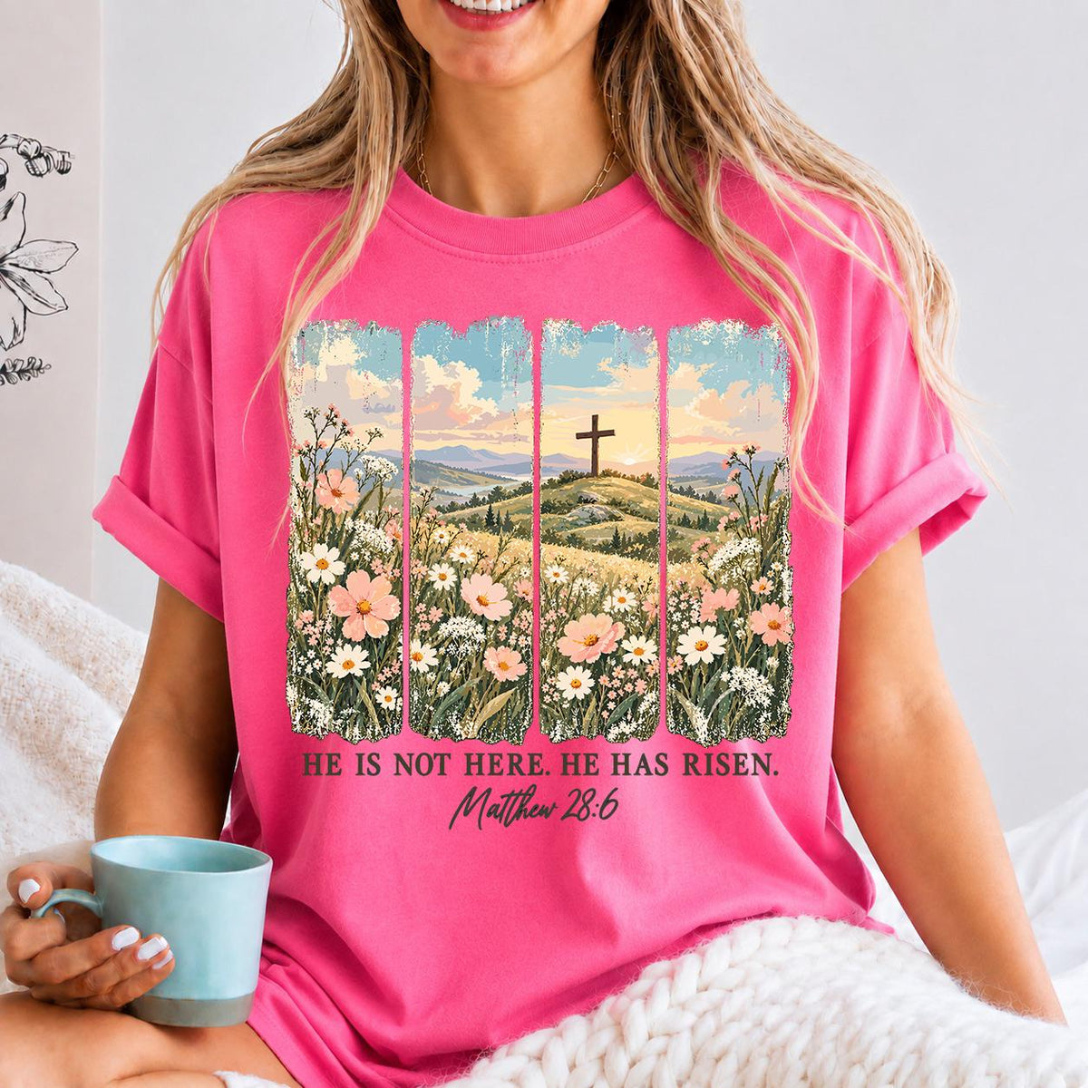 He is not here, he has risen shirt, easter shirt, Christian Shirt