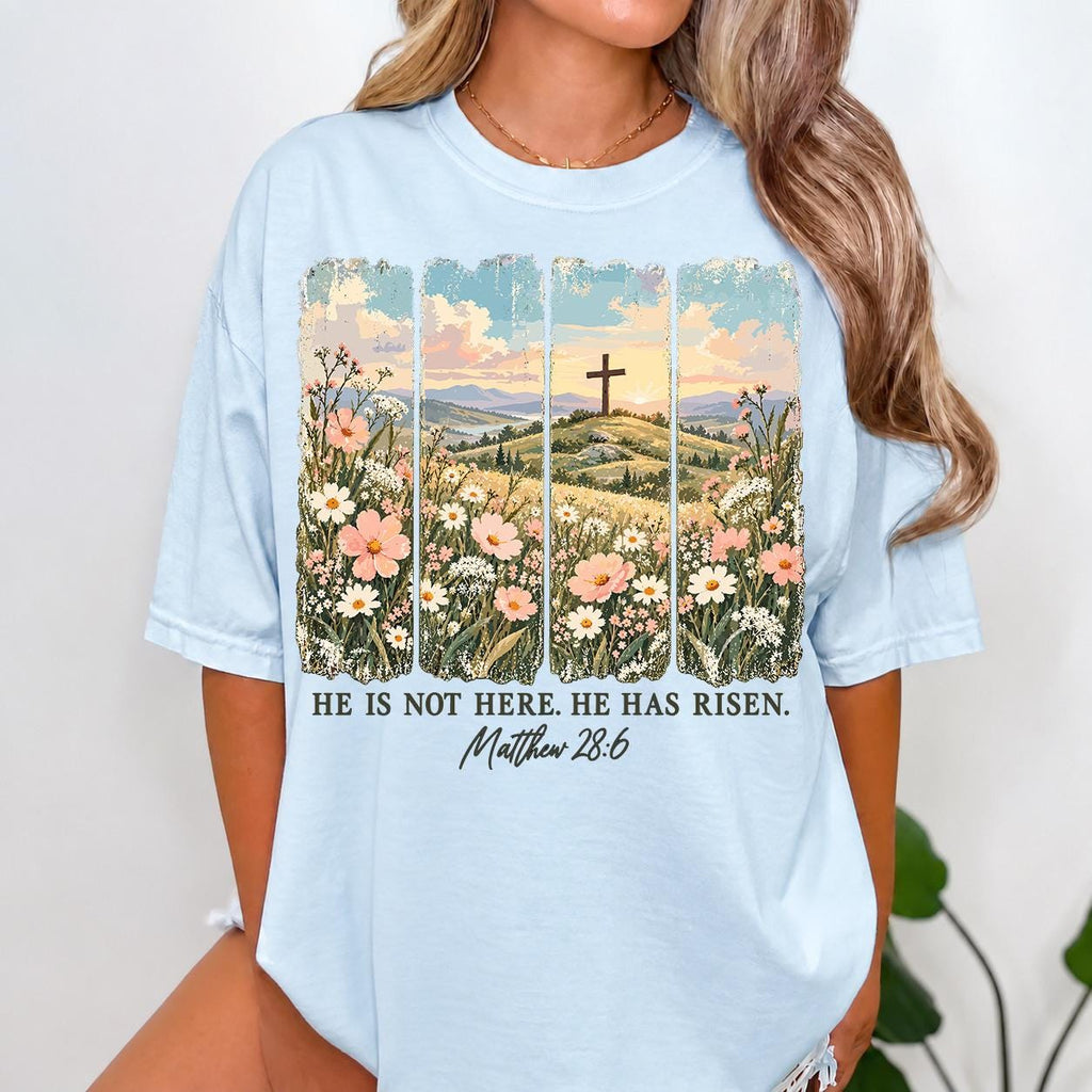 He is not here, he has risen shirt, easter shirt, Christian Shirt