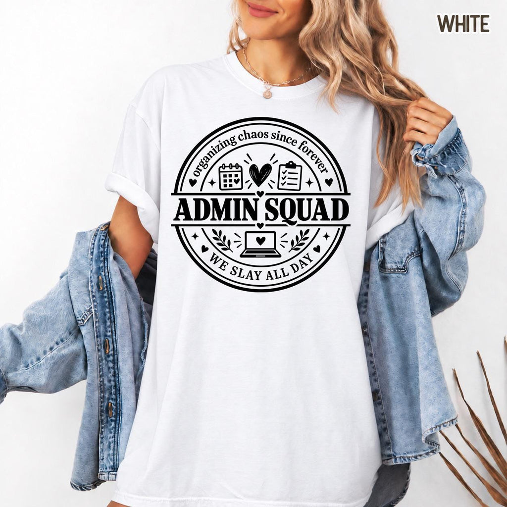 Admin Squad Shirt, Office Squad Shirt, Front Desk Crew Tee
