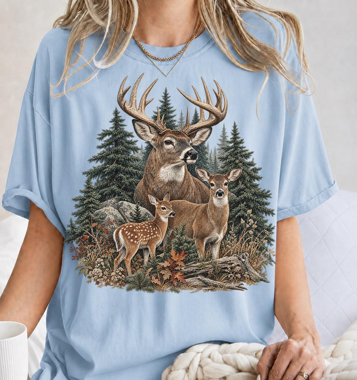 Vintage Deer Sweatshirt, 90s Cabin Pullover, Buck Sweatshirt