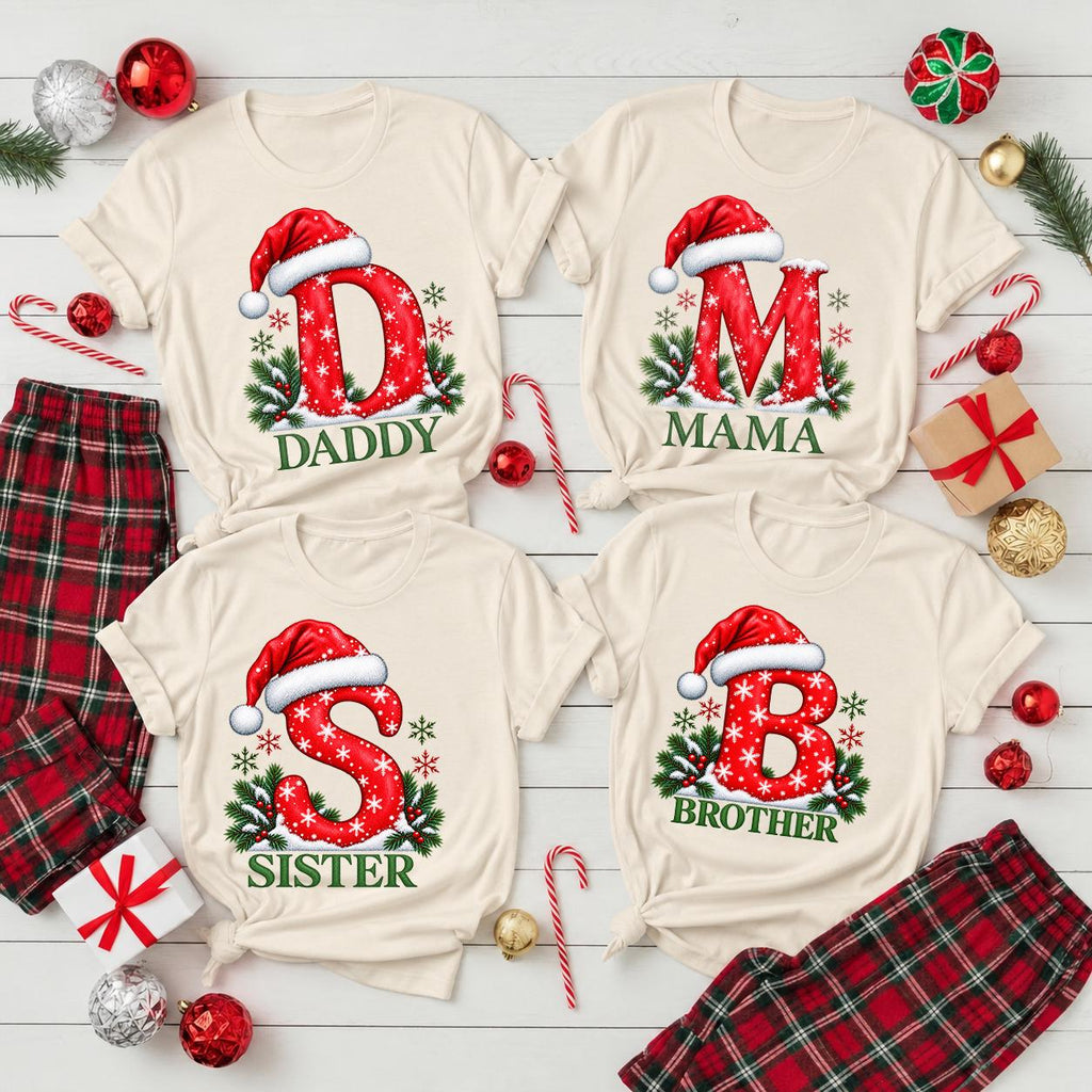 Matching Family Christmas Pajamas Shirt, Custom Christmas Tee