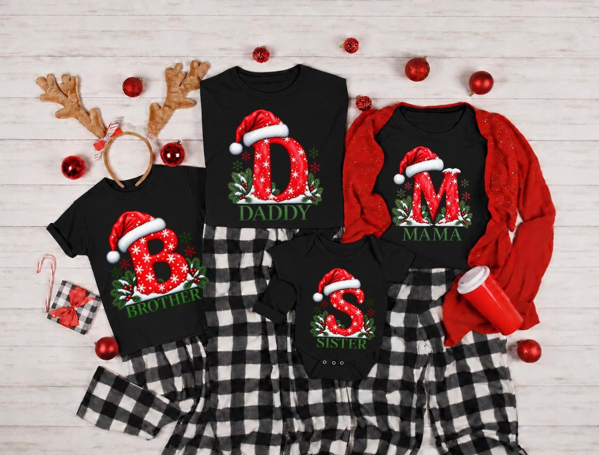 Personalized Family Name Christmas Shirt: Custom Matching Holiday Outfit