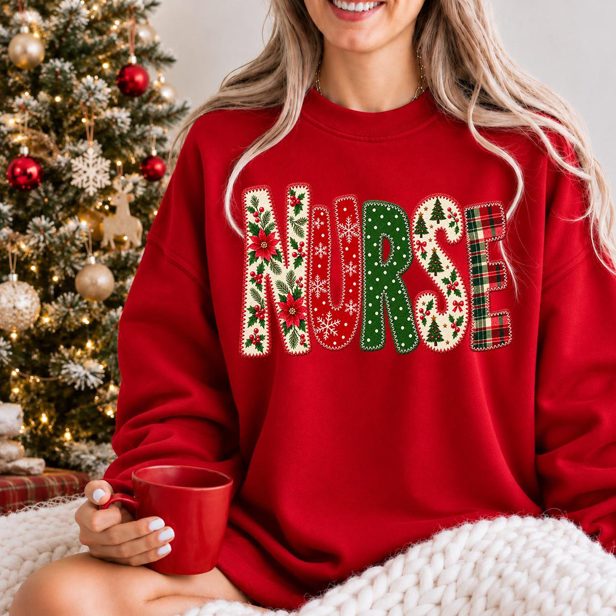 Christmas Nurse Shirt, Nursing School Sweatshirt, Plaid Nurse Christmas Tee