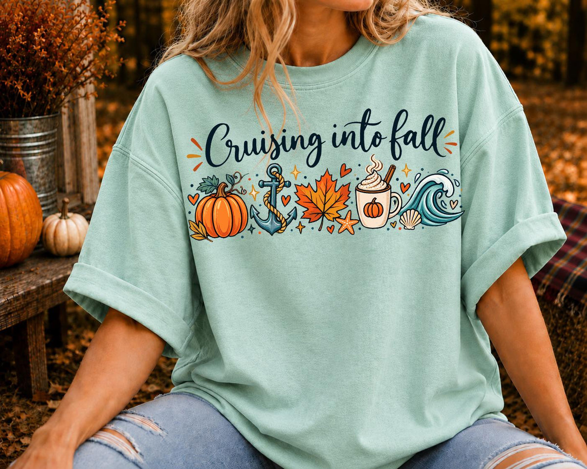 Cruising Into Fall Shirt, Autumn Cruise Vacation Sweatshirt