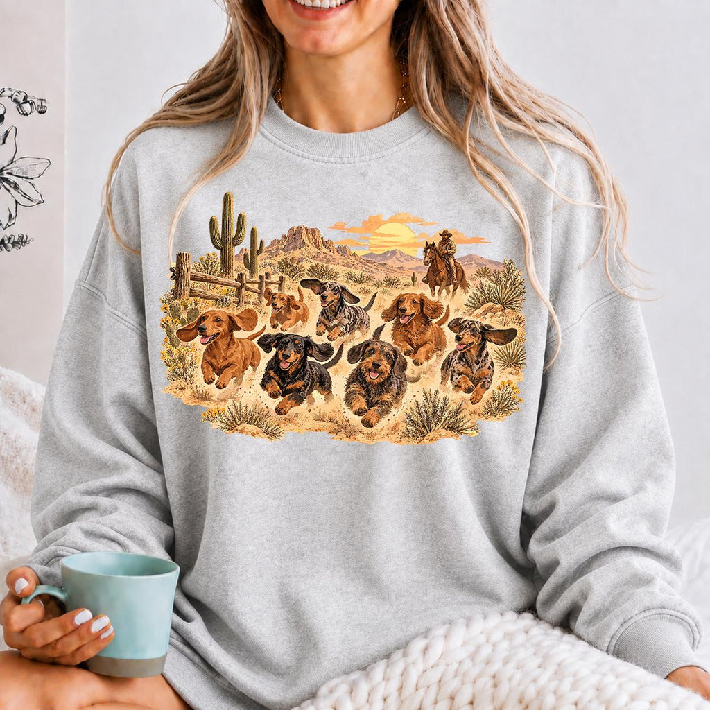Western Dog Shirt, Dachshund Cowboy Graphic Tee
