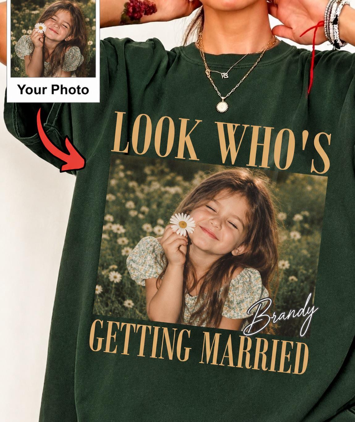 Look Who's Getting Married Shirt, Custom Bride Photo Tee