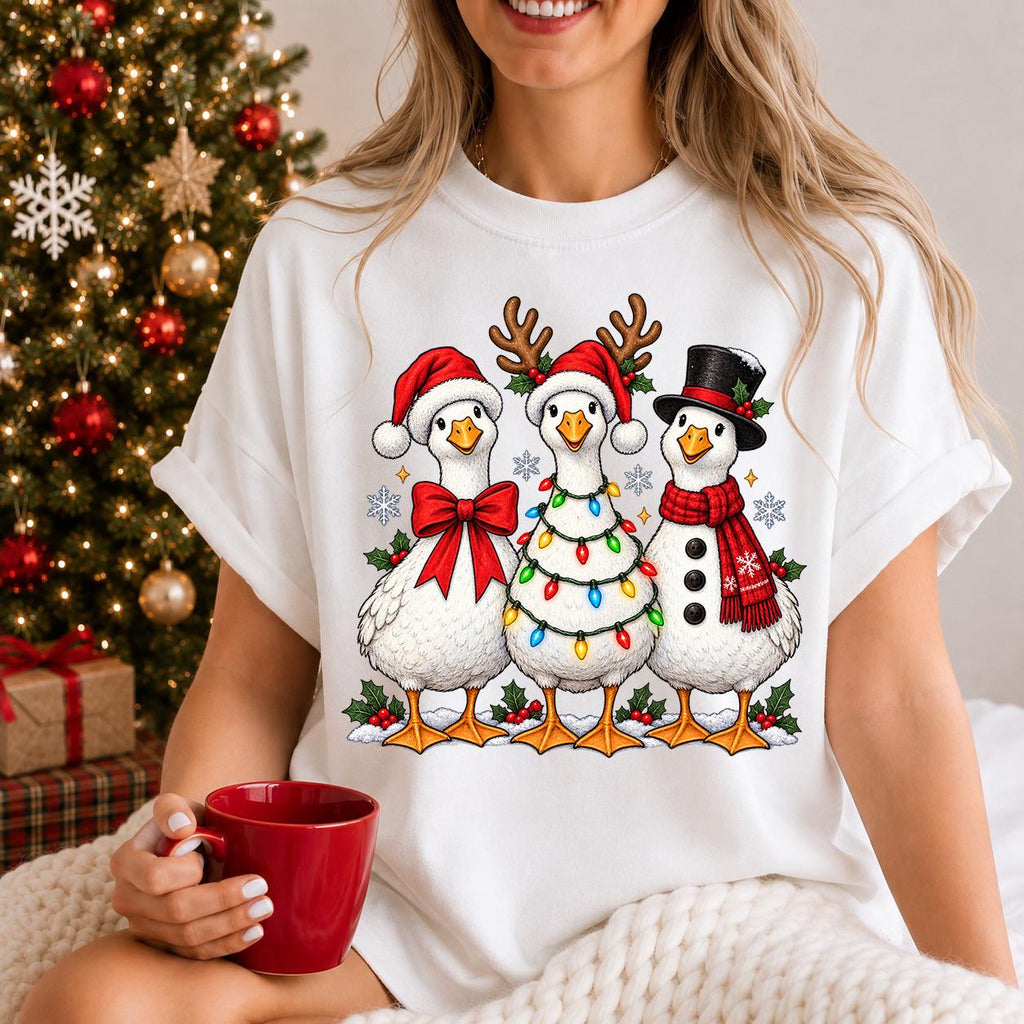Christmas Goose Sweatshirt, Santa Goose tee, Goose Shirt