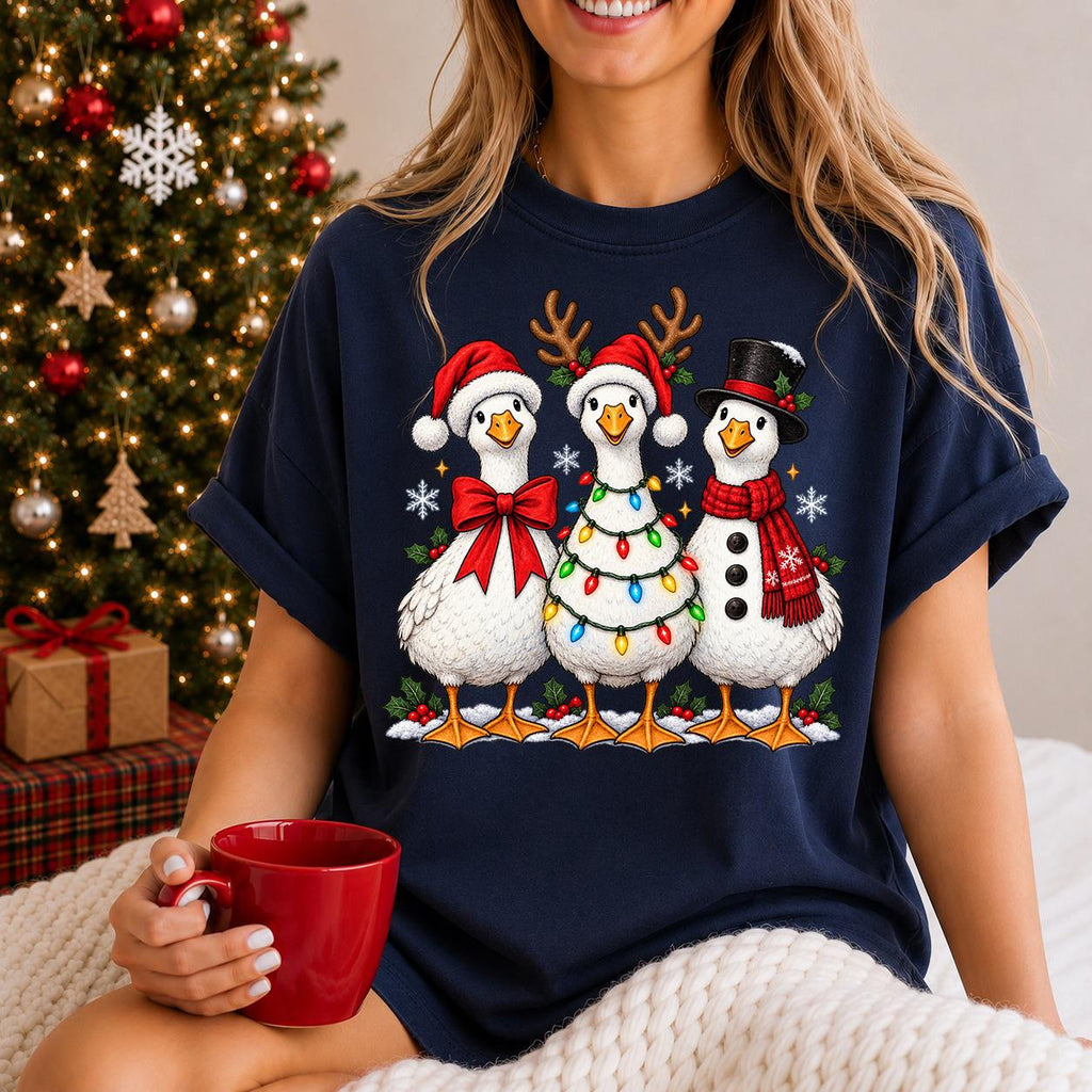Christmas Goose Sweatshirt, Santa Goose tee, Goose Shirt