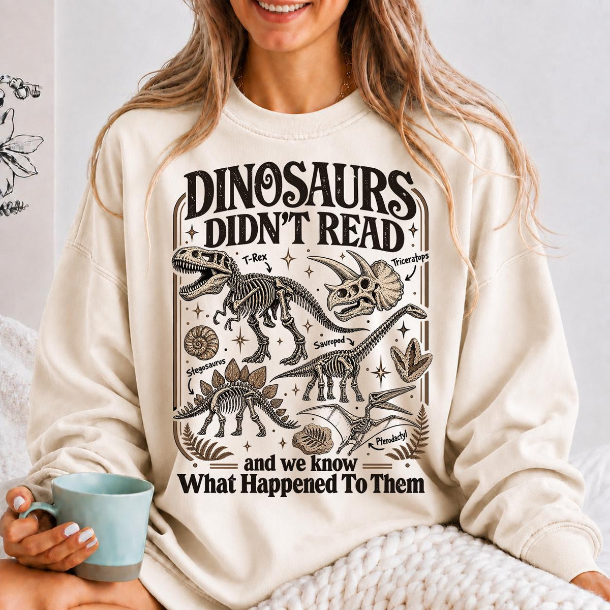 Dinosaurs Didnt Read Shirt, Funny Book Lover T-Shirt