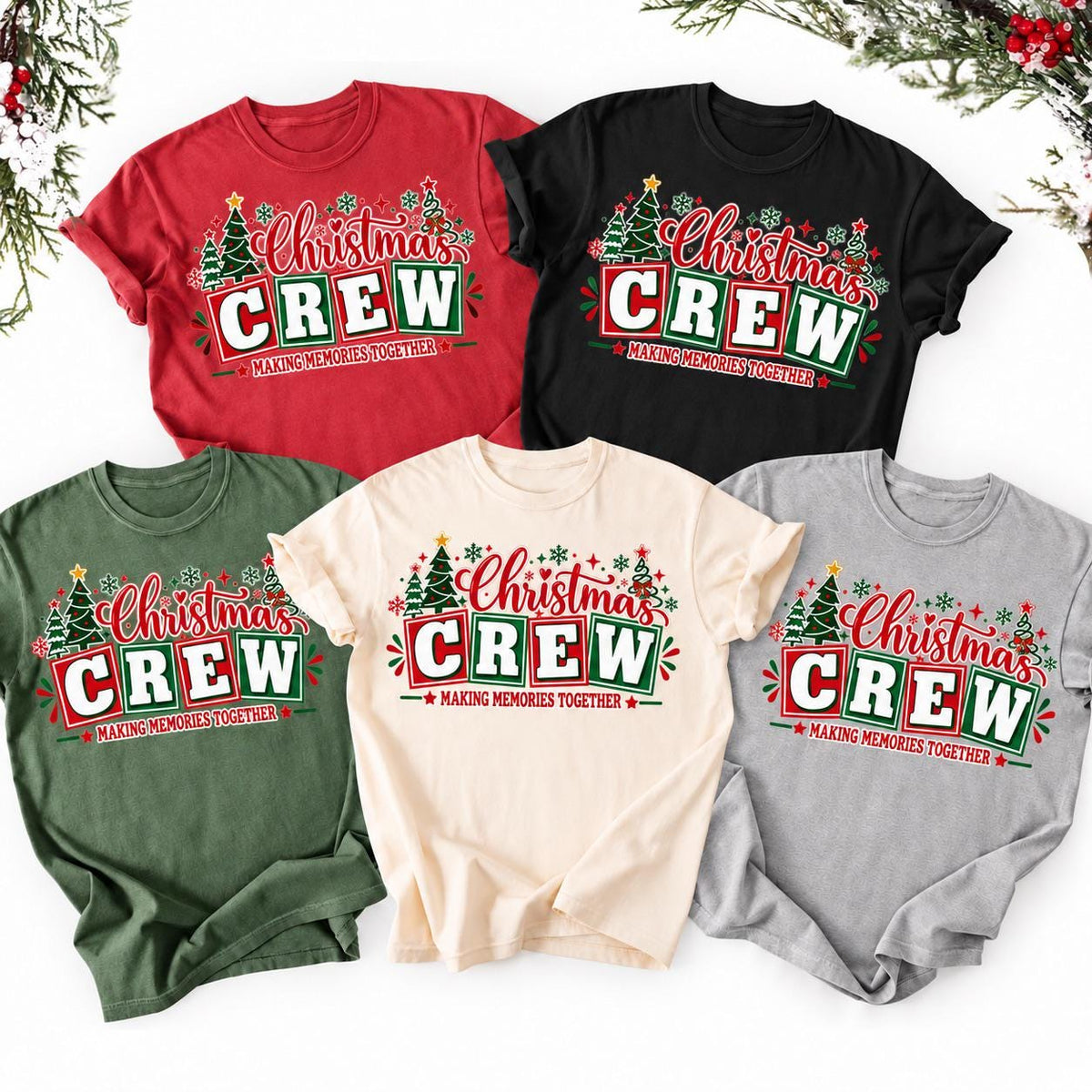 Christmas Crew Shirts, Matching Family Holiday Tee, Family Reunion Shirts