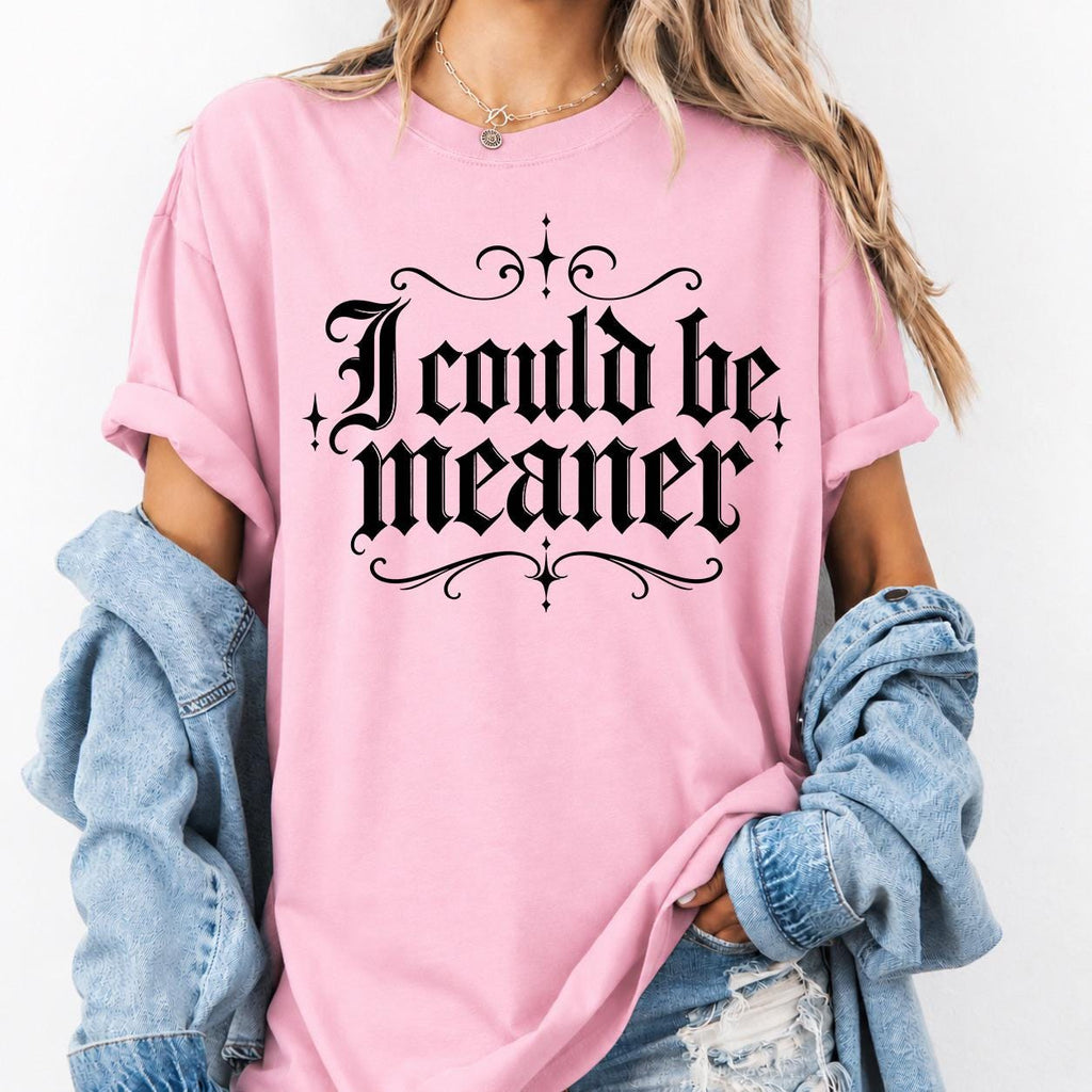 I Could Be Meaner Sweatshirt, Funny Sarcastic Quote Graphic Tee