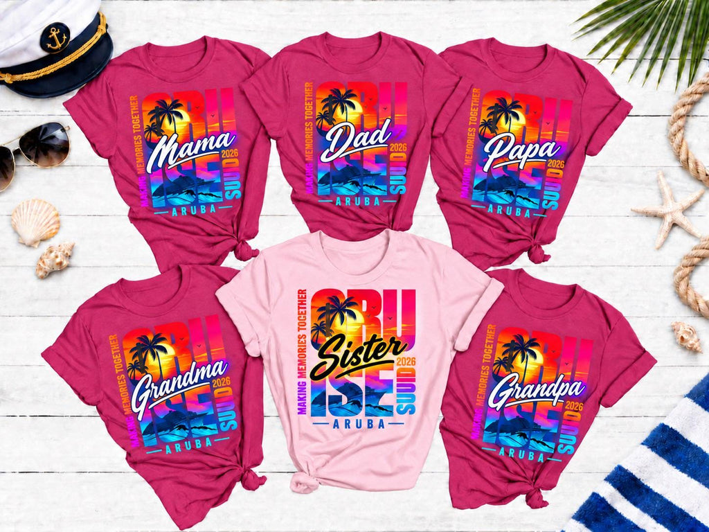 Custom Cruise Squad 2026 Shirt, Matching Family Cruise Crew Shirts
