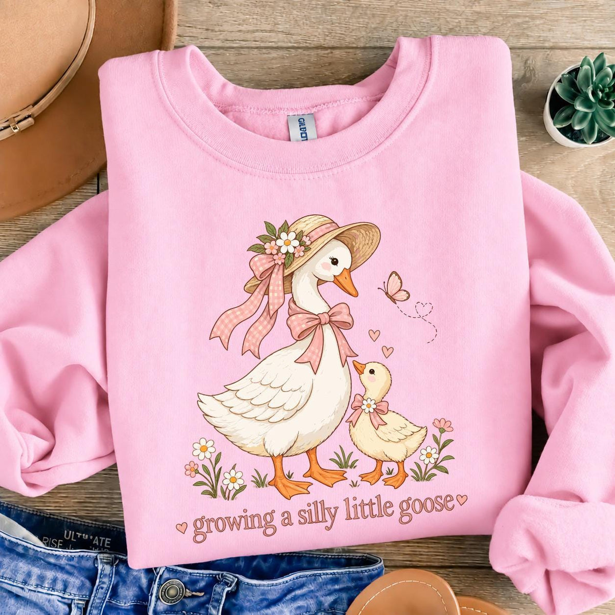 Growing A Silly Little Goose Sweatshirt, Mama Goose Pregnancy Shirt