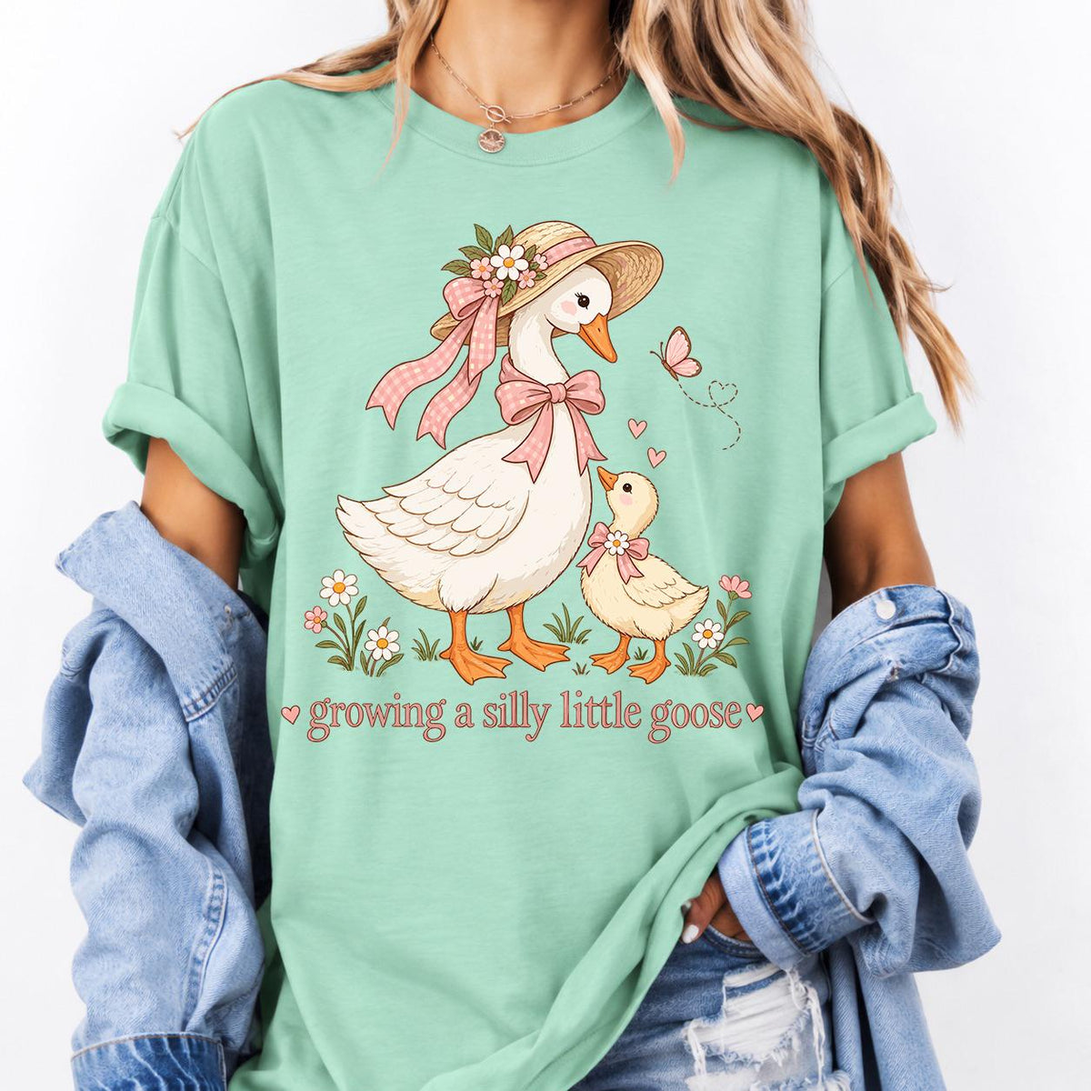 Growing A Silly Little Goose Sweatshirt, Mama Goose Pregnancy Shirt