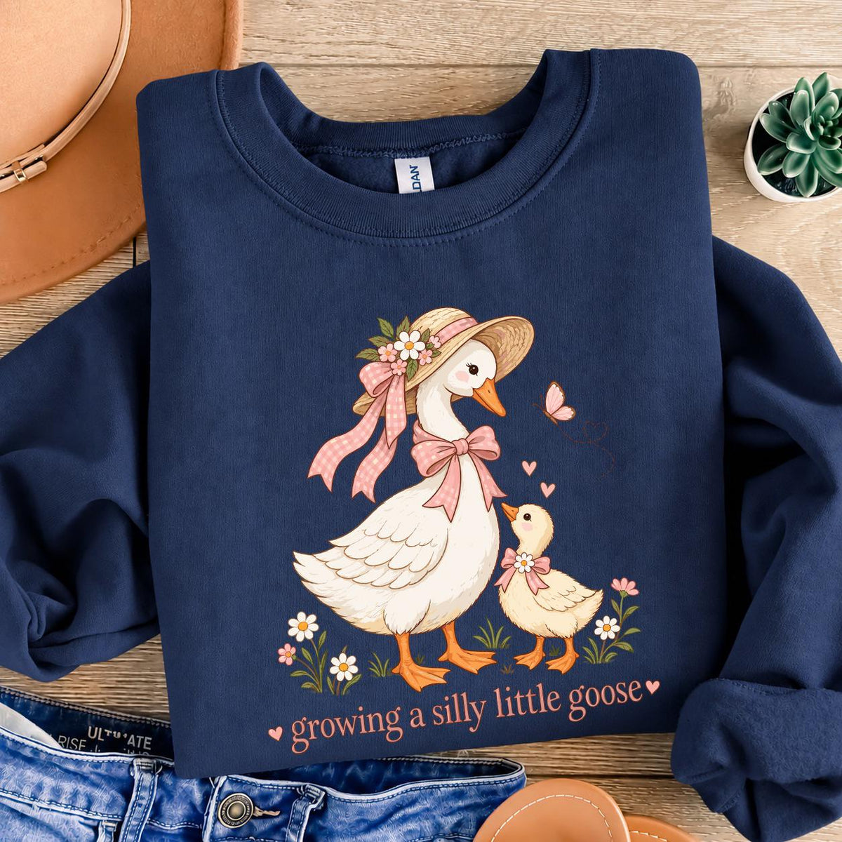 Growing A Silly Little Goose Sweatshirt, Mama Goose Pregnancy Shirt
