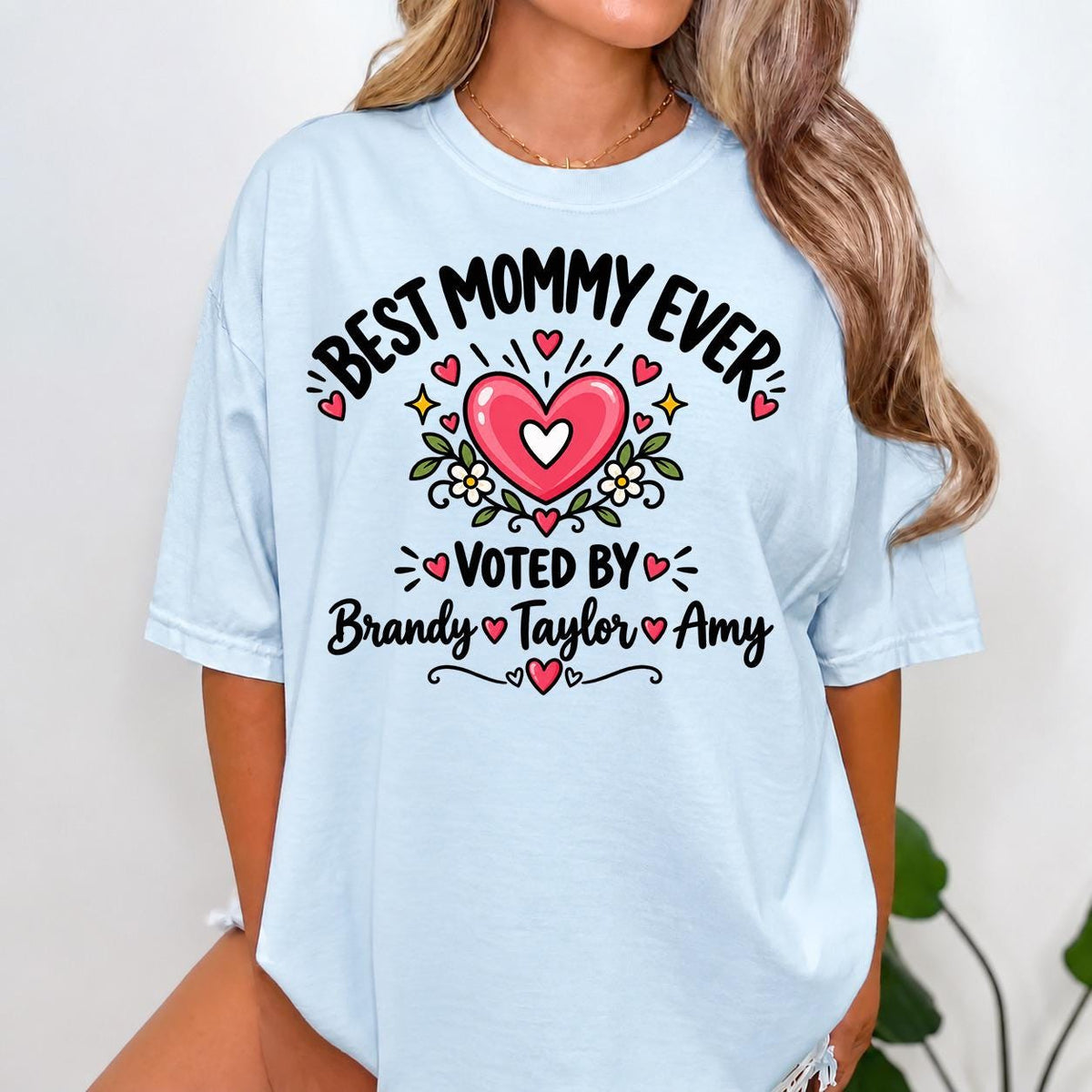 Personalized Mom with Kids Names Sweatshirt, Best Mommy Ever Crewneck