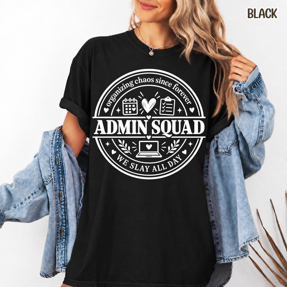 Admin Squad Shirt, Office Squad Shirt, Front Desk Crew Tee