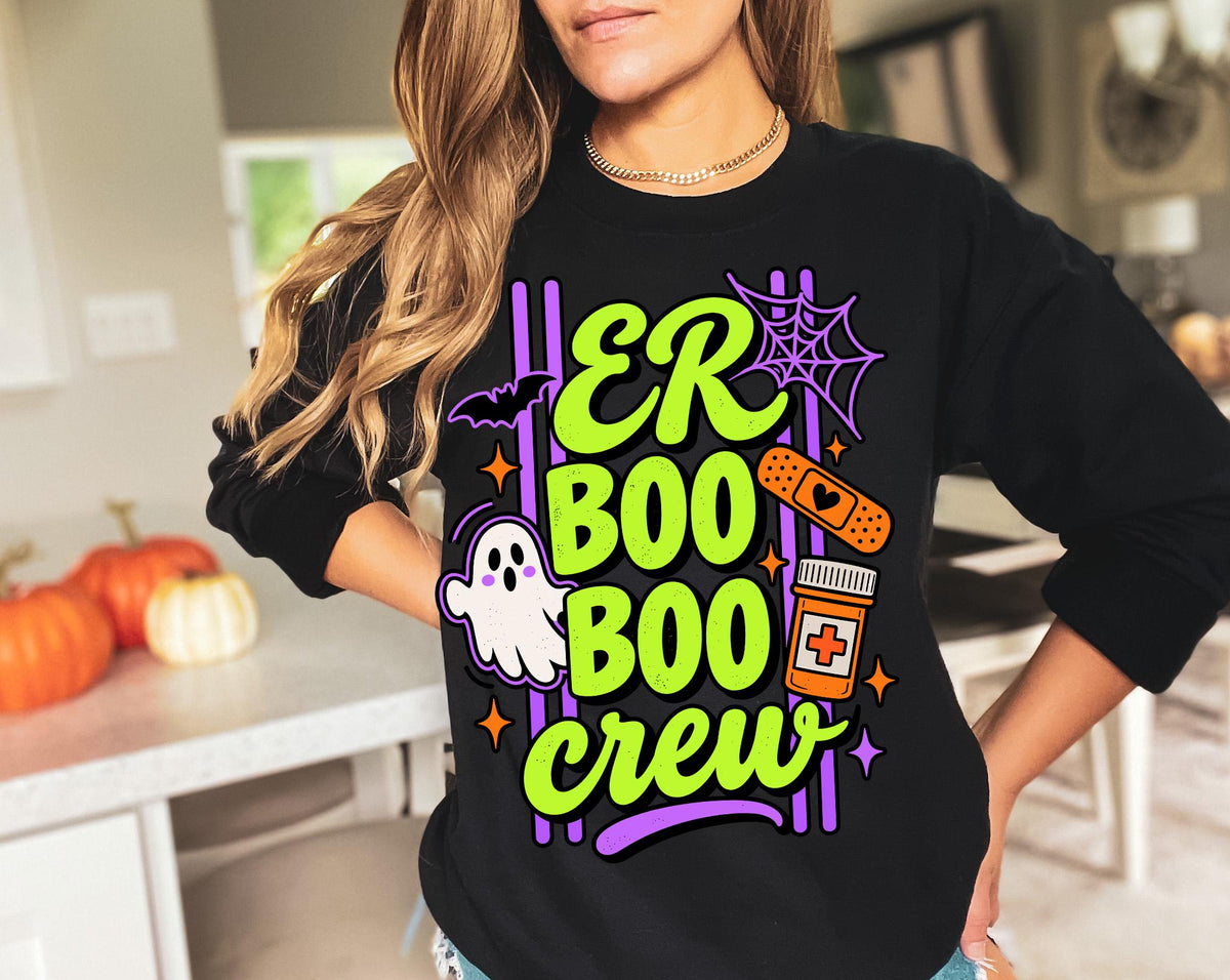 ER Boo Crew Halloween Shirt, Emergency Room Nurse Tee