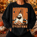 Ghosting Everyone Shirt, Halloween Book Lover Shirt, Spooky Reading Shirt