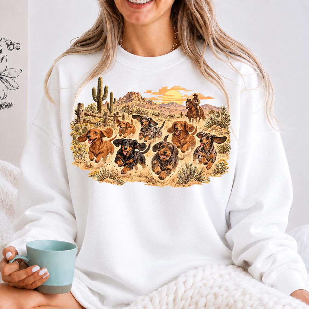 Western Dog Shirt, Dachshund Cowboy Graphic Tee