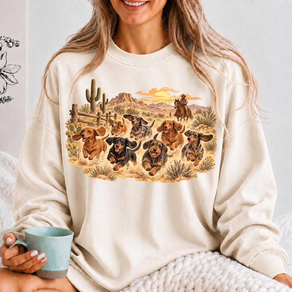 Western Dog Shirt, Dachshund Cowboy Graphic Tee