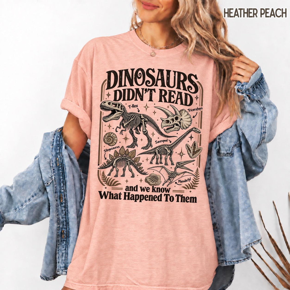 Dinosaurs Didnt Read Shirt, Funny Book Lover T-Shirt