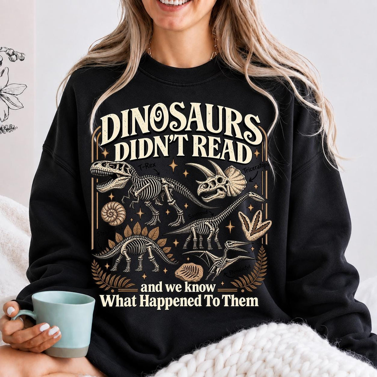 Dinosaurs Didnt Read Shirt, Funny Book Lover T-Shirt