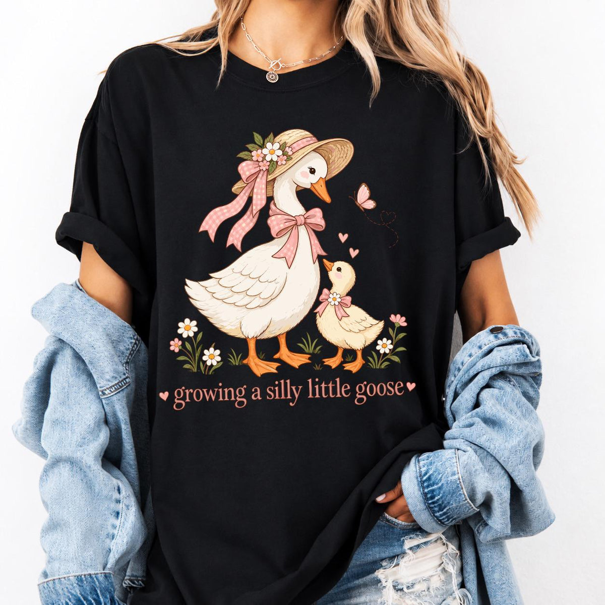 Growing A Silly Little Goose Sweatshirt, Mama Goose Pregnancy Shirt