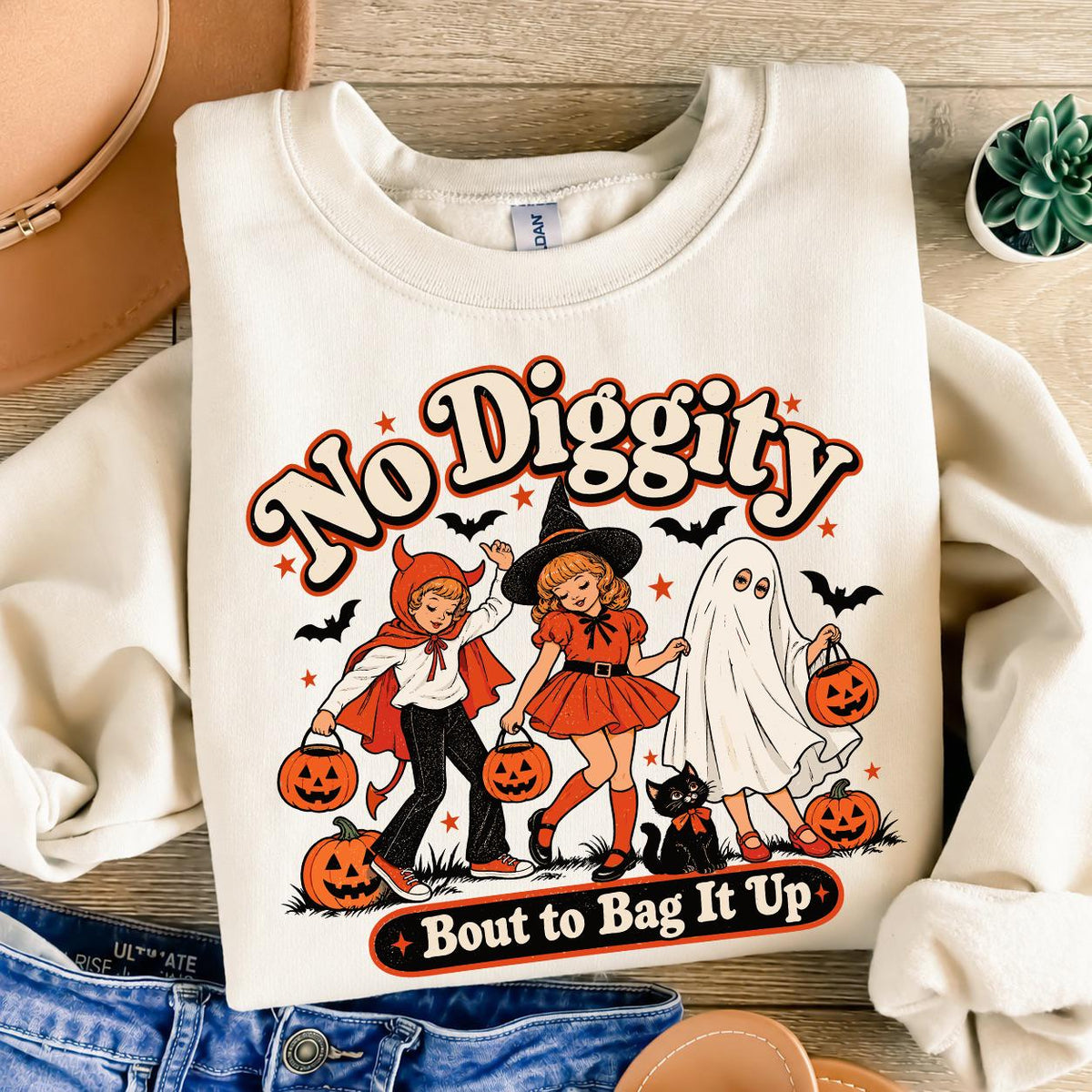 No Diggity Halloween Shirt, Bout To Bag It Up Tee