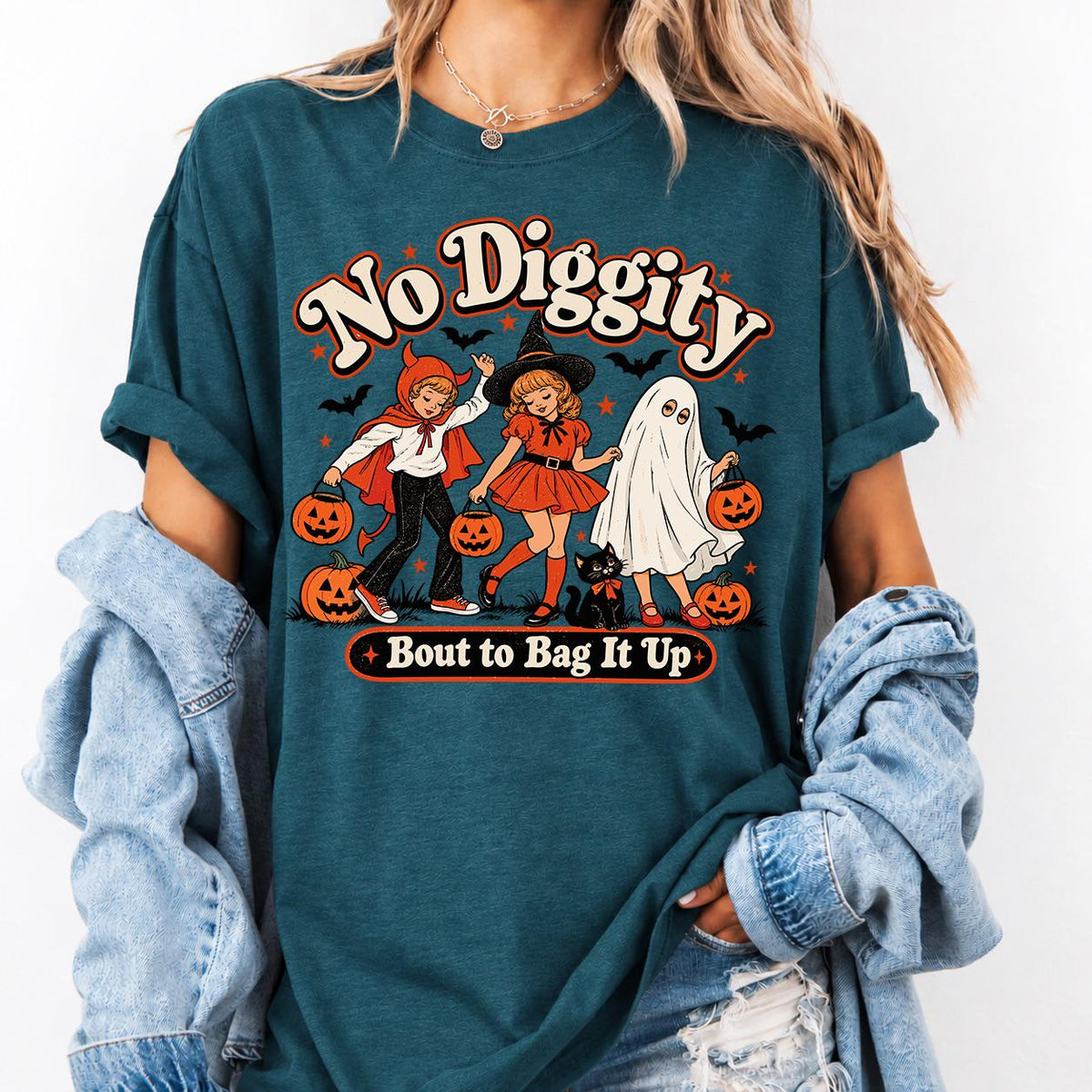 No Diggity Halloween Shirt, Bout To Bag It Up Tee