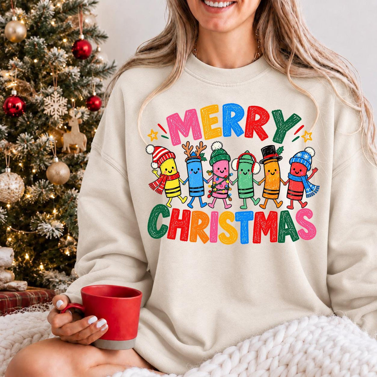 Crayons Christmas shirt, Teacher Life shirt, Winter Teacher shirt, Crayons