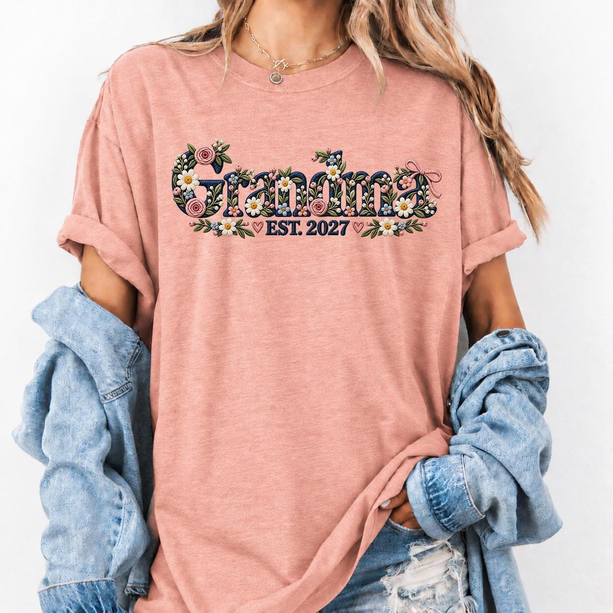 Personalized Floral mama shirt, Custom Name Crewneck