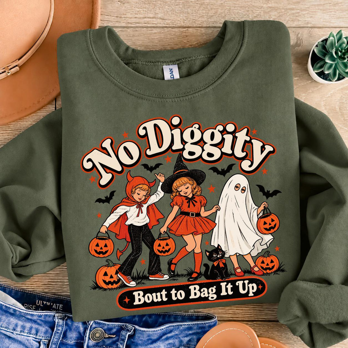 No Diggity Halloween Shirt, Bout To Bag It Up Tee