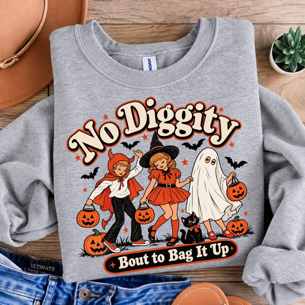 No Diggity Halloween Shirt, Bout To Bag It Up Tee