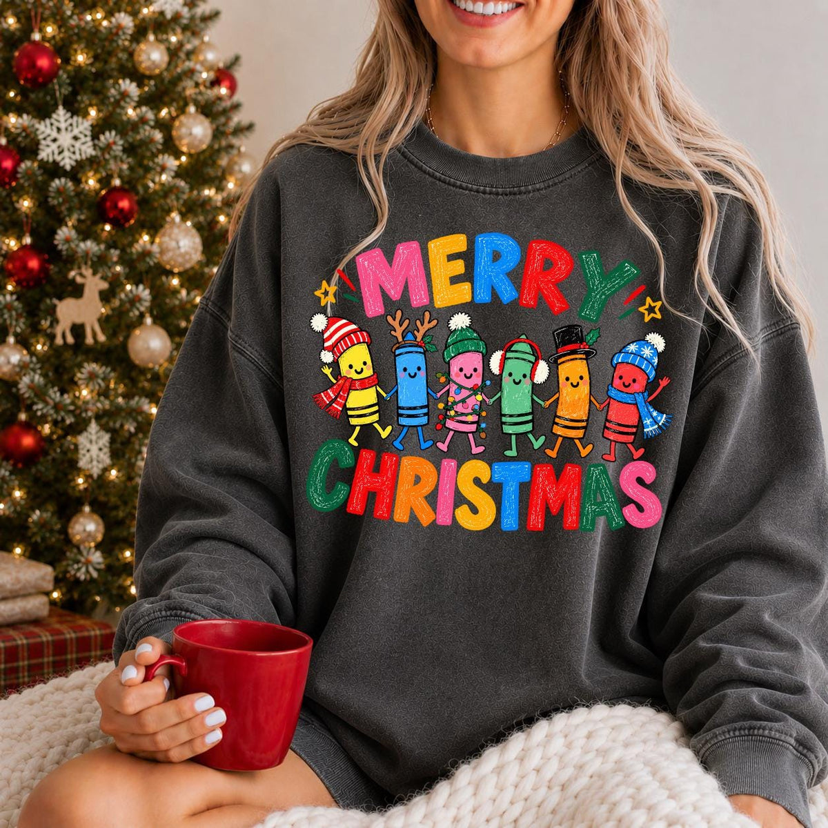 Crayons Christmas shirt, Teacher Life shirt, Winter Teacher shirt, Crayons